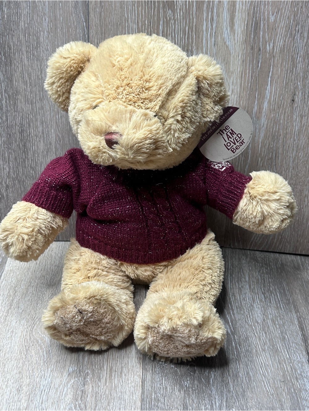 Helzberg Diamonds Sparkle the Bear 2006 • I Am Loved Plush • Charity Collectible